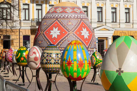 The Easter Festival in Kyiv, Ukraine. (eight facts to know about eggs)